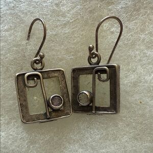 Silver Earrings with Treble Cleft